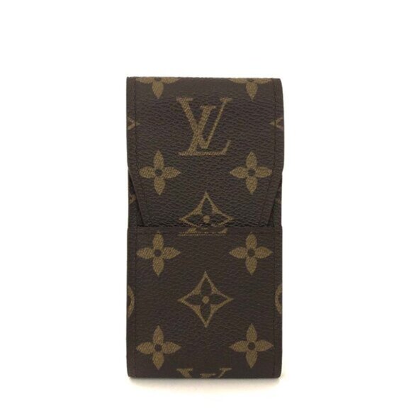 Authentic Louis Vuitton Monogram Cigarette Tobacco Case Brown LUX40-101125 - Picture 1 of 8